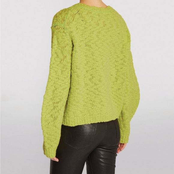 Helmut Lang Lime Green Crew Neck Sweater - Picture 4 of 11